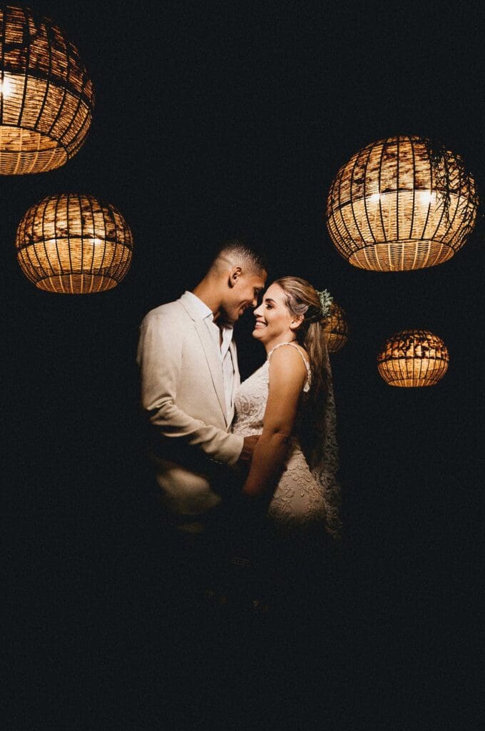 couple who just were married at a bali hotel venue.