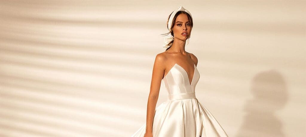 Model bride in dress
