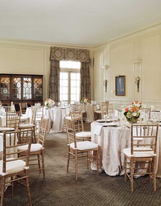 Indoor reception space at duke mansion
