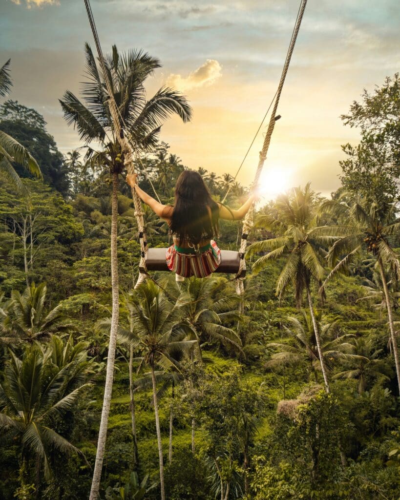 Jungle swing experience in Bali